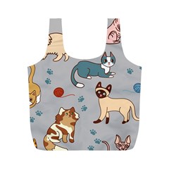 Cats Pattern Full Print Recycle Bag (m) by Jancukart