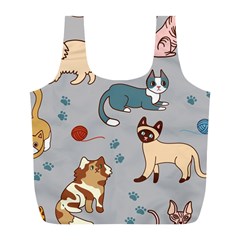 Cats Pattern Full Print Recycle Bag (l) by Jancukart