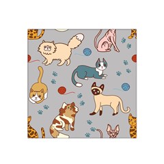 Cats Pattern Satin Bandana Scarf 22  X 22  by Jancukart