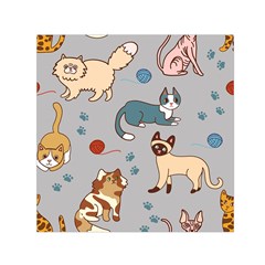 Cats Pattern Square Satin Scarf (30  X 30 ) by Jancukart