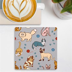 Cats Pattern Uv Print Square Tile Coaster 