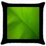 Banana Leaf Throw Pillow Case (Black) Front