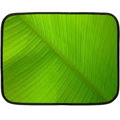 Banana Leaf Double Sided Fleece Blanket (mini)  by artworkshop