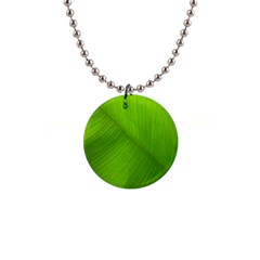 Banana Leaf 1  Button Necklace by artworkshop