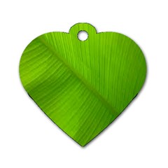 Banana Leaf Dog Tag Heart (one Side) by artworkshop