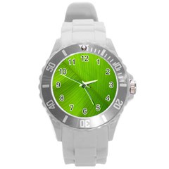 Banana Leaf Round Plastic Sport Watch (l) by artworkshop