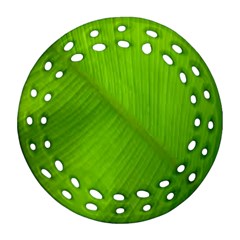 Banana Leaf Round Filigree Ornament (two Sides)