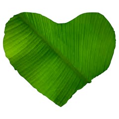 Banana Leaf Large 19  Premium Heart Shape Cushions by artworkshop