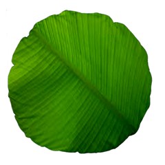 Banana Leaf Large 18  Premium Round Cushions by artworkshop