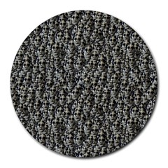 Creepy Head Motif Pattern Round Mousepads by dflcprintsclothing