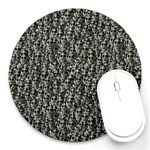 Creepy Head Motif Pattern Round Mousepads Front