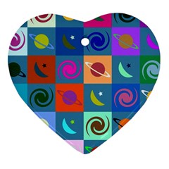 Space-pattern Multicolour Ornament (heart) by Jancukart