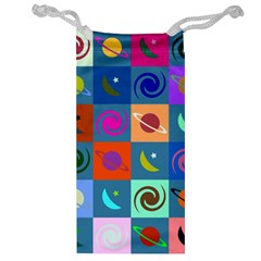 Space-pattern Multicolour Jewelry Bag