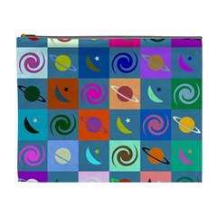 Space-pattern Multicolour Cosmetic Bag (xl) by Jancukart