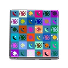 Space-pattern Multicolour Memory Card Reader (Square 5 Slot)