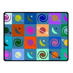 Space-pattern Multicolour Fleece Blanket (Small)