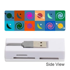 Space-pattern Multicolour Memory Card Reader (Stick)