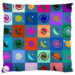 Space-pattern Multicolour Large Cushion Case (One Side)