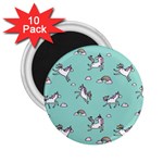 Unicorn Patterns 2.25  Magnets (10 pack)  Front