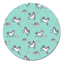 Unicorn Patterns Magnet 5  (round)