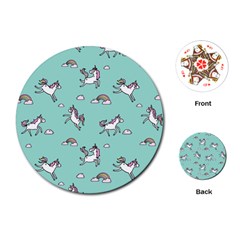 Unicorn Patterns Playing Cards Single Design (round) by Jancukart