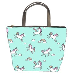 Unicorn Patterns Bucket Bag