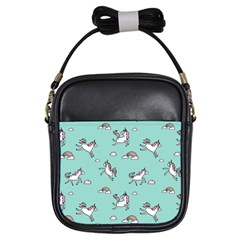 Unicorn Patterns Girls Sling Bag