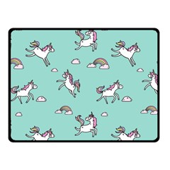 Unicorn Patterns Fleece Blanket (small)