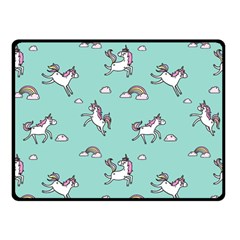 Unicorn Patterns Double Sided Fleece Blanket (small) 