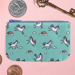 Unicorn Patterns Large Coin Purse by Jancukart