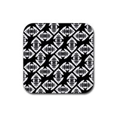 Background Pattern Rubber Coaster (square)