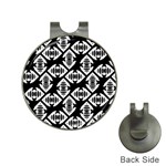 Background Pattern Hat Clips with Golf Markers Front