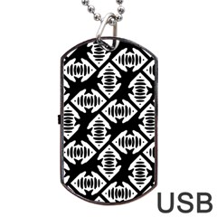 Background Pattern Dog Tag Usb Flash (one Side)