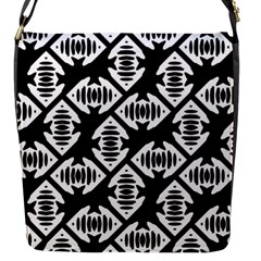 Background Pattern Flap Closure Messenger Bag (s)