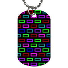 Colourful Bricks Pattern Colour Dog Tag (two Sides)