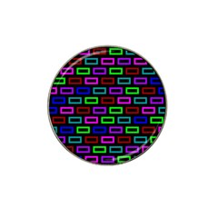 Colourful Bricks Pattern Colour Hat Clip Ball Marker by Jancukart