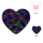 Colourful Bricks Pattern Colour Playing Cards Single Design (Heart) Front