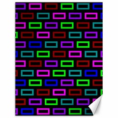 Colourful Bricks Pattern Colour Canvas 12  X 16 