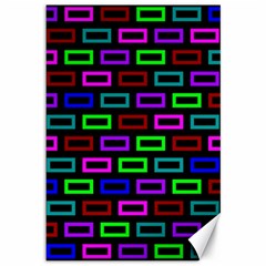 Colourful Bricks Pattern Colour Canvas 12  X 18 