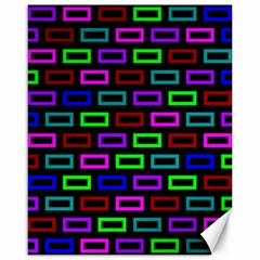 Colourful Bricks Pattern Colour Canvas 16  X 20  by Jancukart