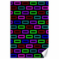 Colourful Bricks Pattern Colour Canvas 24  X 36 