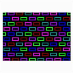 Colourful Bricks Pattern Colour Large Glasses Cloth