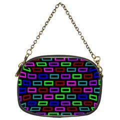 Colourful Bricks Pattern Colour Chain Purse (one Side)