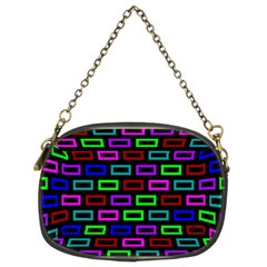 Colourful Bricks Pattern Colour Chain Purse (two Sides)