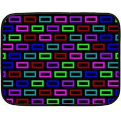 Colourful Bricks Pattern Colour Double Sided Fleece Blanket (mini) 