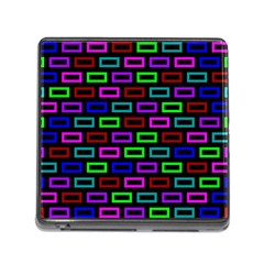 Colourful Bricks Pattern Colour Memory Card Reader (square 5 Slot)