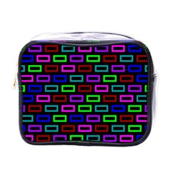 Colourful Bricks Pattern Colour Mini Toiletries Bag (one Side) by Jancukart