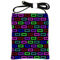 Colourful Bricks Pattern Colour Shoulder Sling Bag