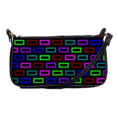 Colourful Bricks Pattern Colour Shoulder Clutch Bag