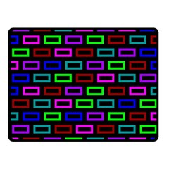 Colourful Bricks Pattern Colour Fleece Blanket (small)